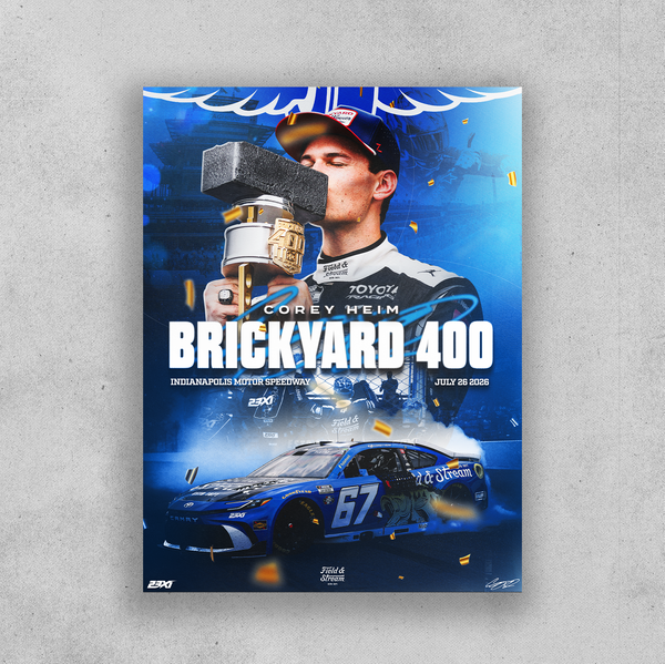 Autographed Brickyard Win Poster (Sold Out)