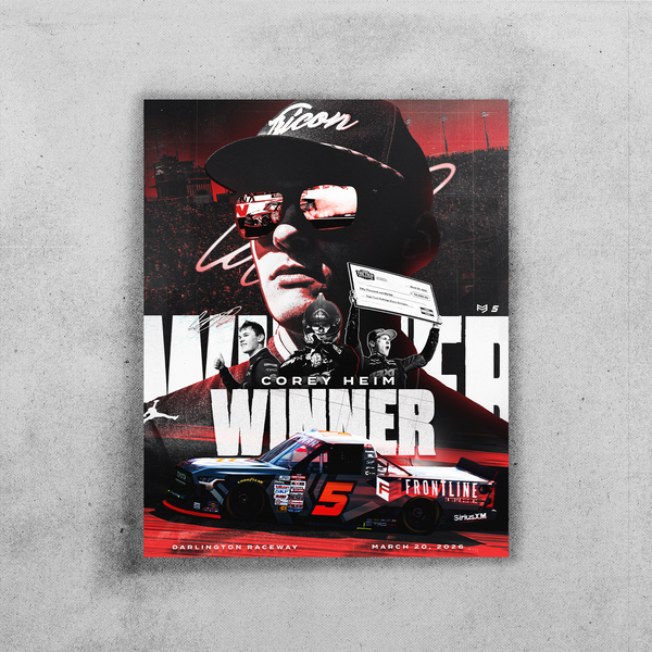 Autographed Darlington Win Poster (Sold Out)
